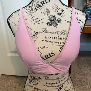 NWT J. Crew pink padded bikini top